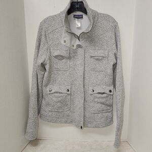 Patagonia Better Sweater Jacket Fleece Zip Gray Heather Pockets Sz Medium